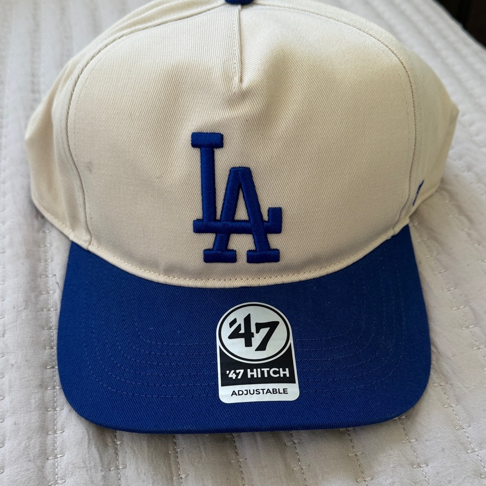 47 Brand Adjustable Cap - Cream and Blue
